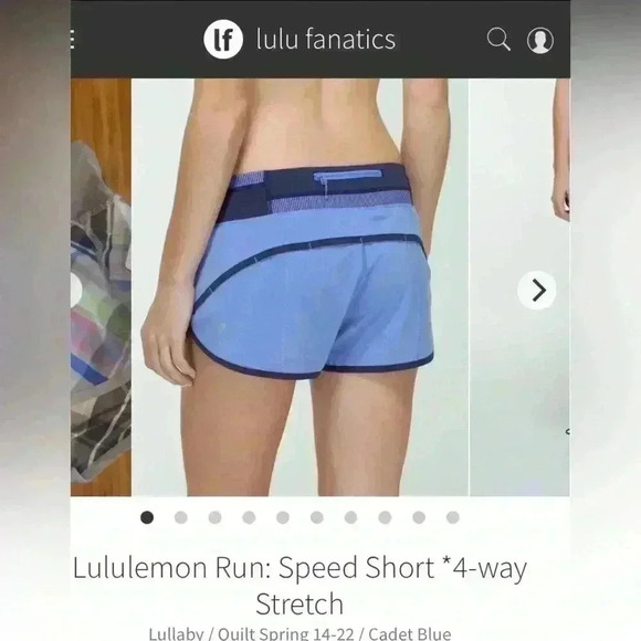 Lululemon Free Reign Short, size 8, color Lullaby Blue Black, Inseam 3.5” - Picture 4 of 16